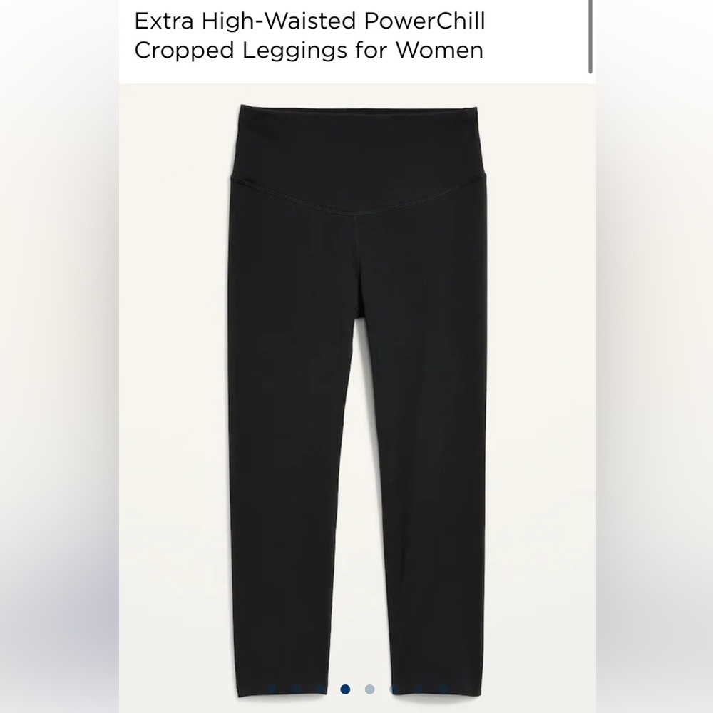 High- Waisted Cropped Black Leggings